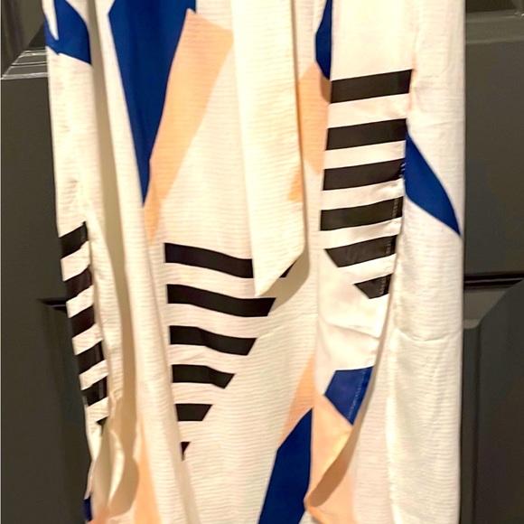 RESPI Ronics - Small White/Navy/Blush Tie Maxi Dress, Size Small, NWT - Picture 3 of 3